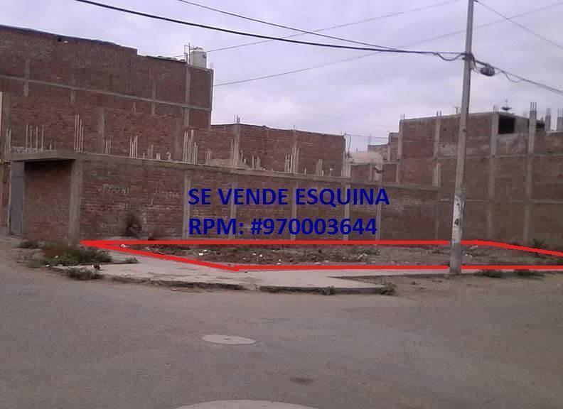 REMATO EN URB. SAN PEDRO LOTE ESQUINA 148 M2