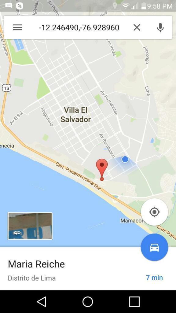 Terreno Zona Playa. Villa El Salvador