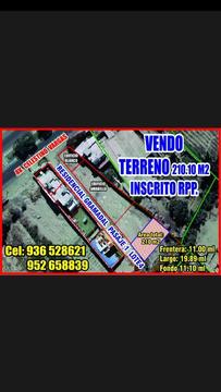 Vendo Lindo Terreno Residencial Pocollay