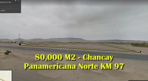 Vendo 80,000 m2 en Panamericana Norte km 97 en Chancay