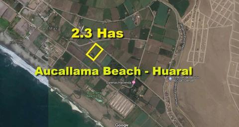 Vendo Terreno Agricola de 22,000 m2 en Aucallama Beach en