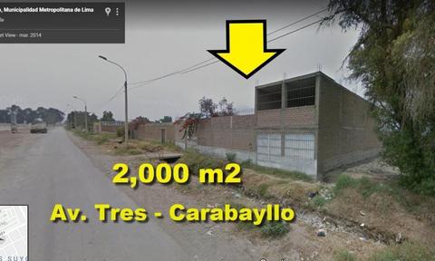 Vendo terreno cercado de 2,000 m2 en Carabayllo