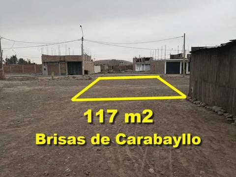 Vendo Terreno de 117 m2 en Carabayllo