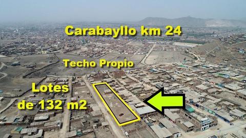 Venta de terrenos de 132 m2 con Minuta en Carabayllo
