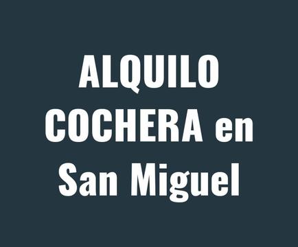 Se Alquila Cochera en Parque de La Huacl