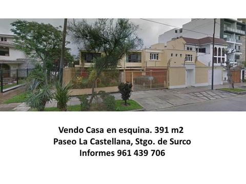 Vendo casa 391 m2 Paseo La Castellana, Surco