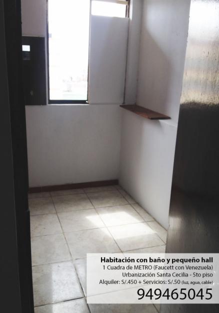 ALQUILER HABITACIÓN / BAÑO PROPIO / PEQUEÑO HALL