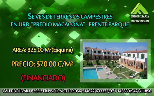 se vende terreno en urb.predio de macacona