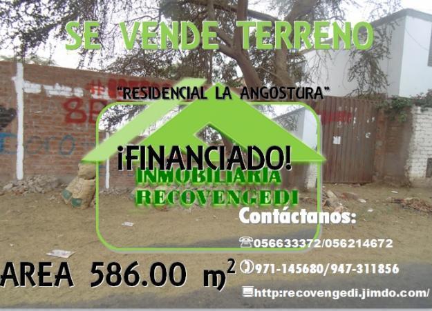 SE VENDE TERRENO EN RES.LA ANGOSTURA