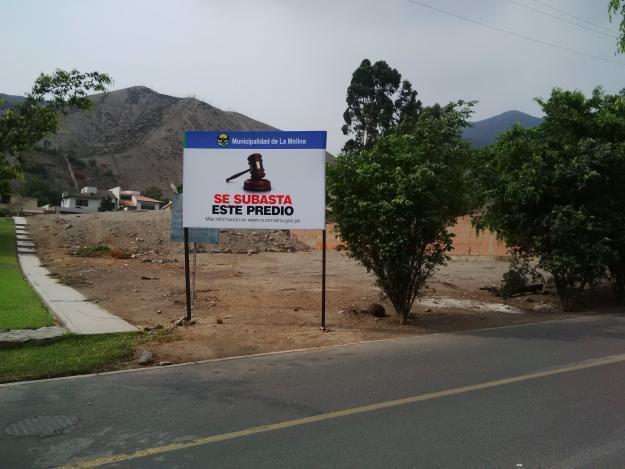 Venta de terreno de propiedad de la Municipalidad de La Molina