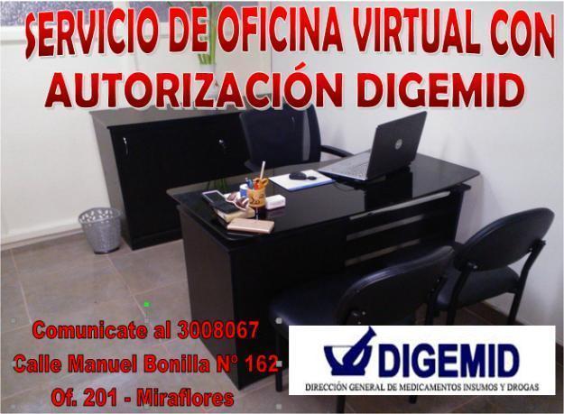 OFICINA CON AUTORIZACIÓN DE DIGEMID EN MIRAFLORES