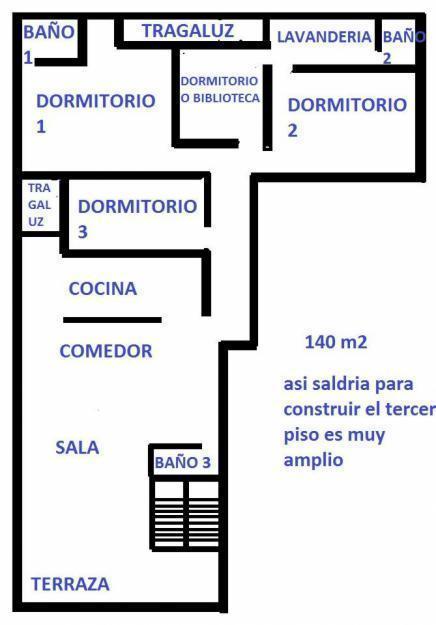 vendo 140m2 solo tercer piso libre para construir cerca al aeropuerto Jorge Chavez