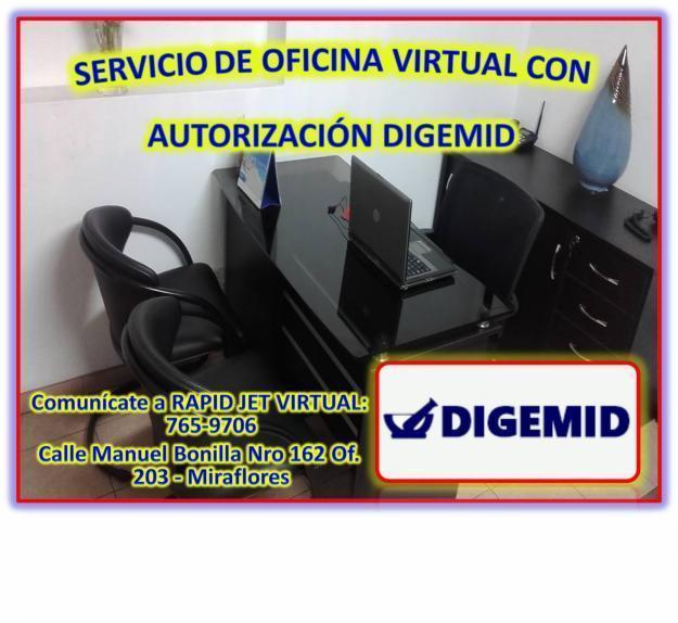 OFICINA VIRTUAL CON LICENCIA DE DIGEMID EN ALQUILER UBICADO EN MIRAFLORES