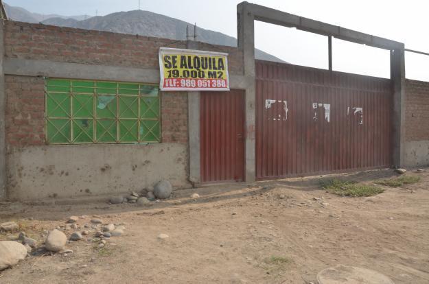 ALQUILO TERRENO EN CHACLACAYO