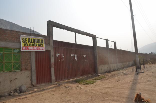 ALQUILO TERRENO EN CHACLACAYO