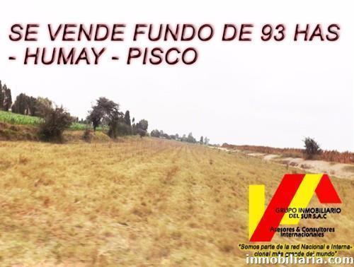 Terreno Rural en Chincha en Venta, humay pisco, 93000 m2