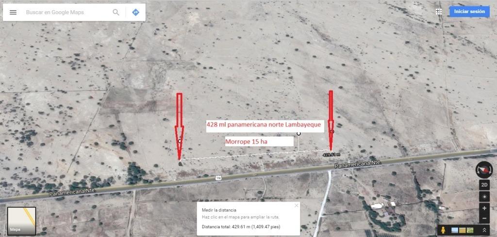 oferton 90 hectareas de terreno entre  y morrope en zona industrial precio de oferta