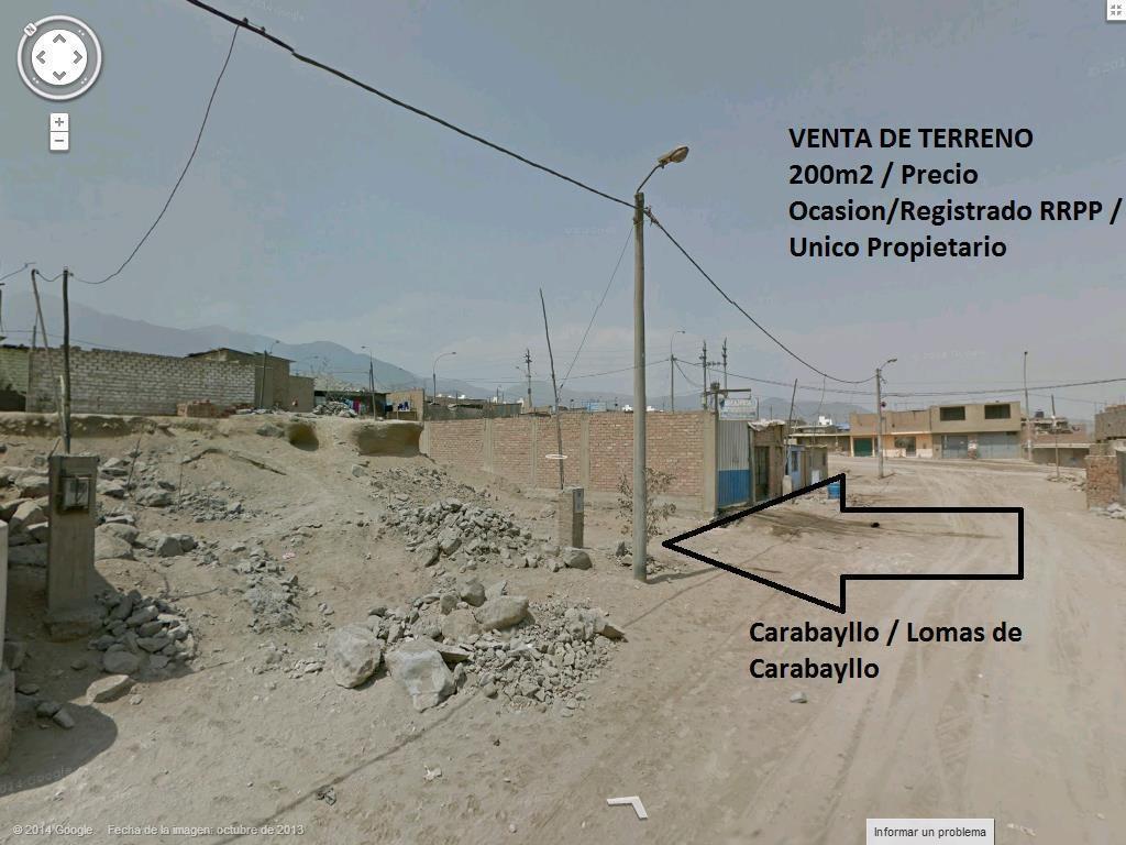 VENTA DE TERRENO 200m2 Precio ocasion