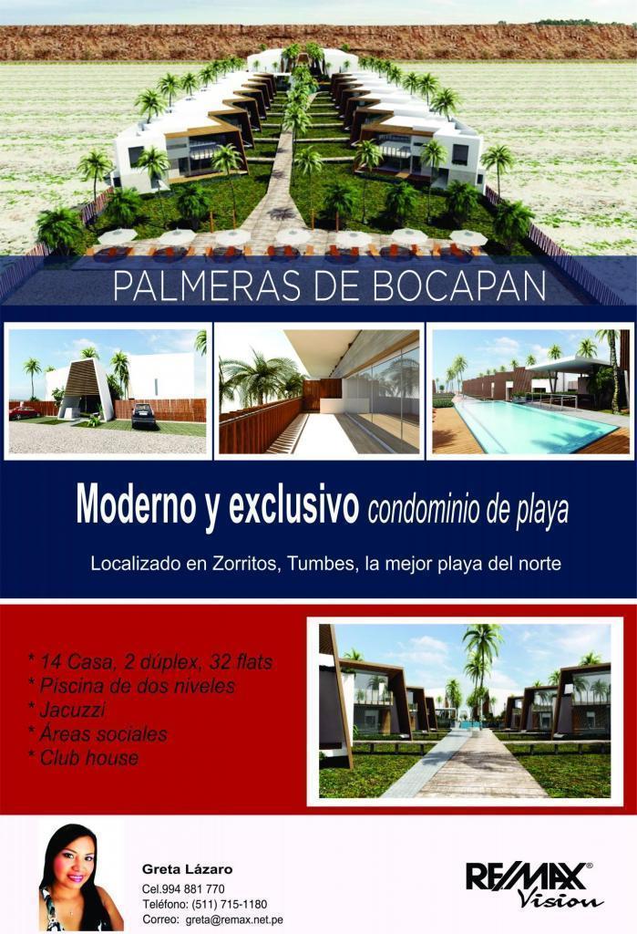 Espectacular y Exclusivo Proyecto Inmobiliario de Departamentos y Casas en las Playas de Zorritos , cuent