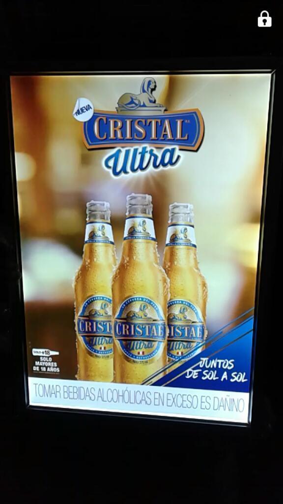 Letrero Luminoso de Cristal