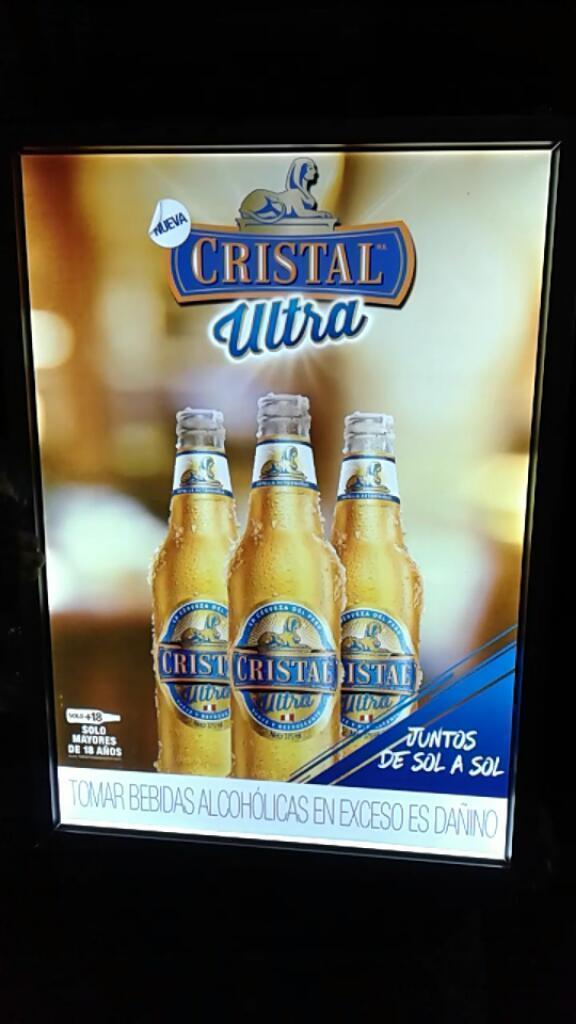 Letrero Luminoso de Cristal