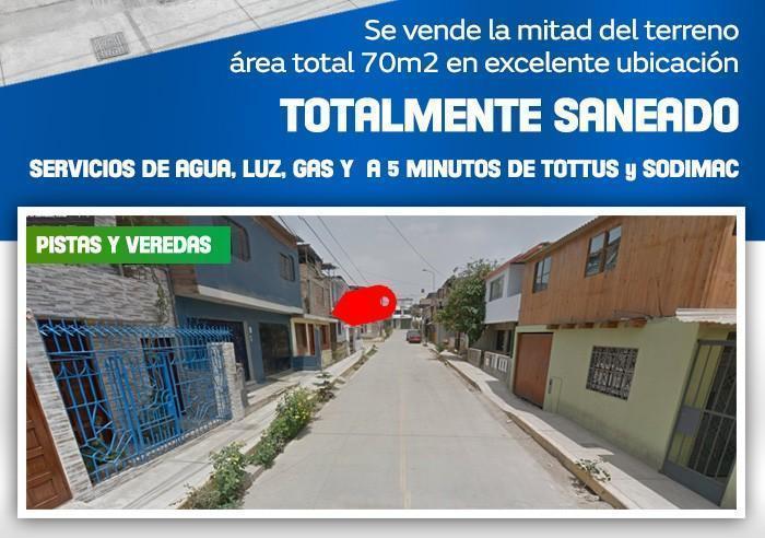 Se vende medio terreno en villa el salvador 70m2 independizado en excelente ubicacion