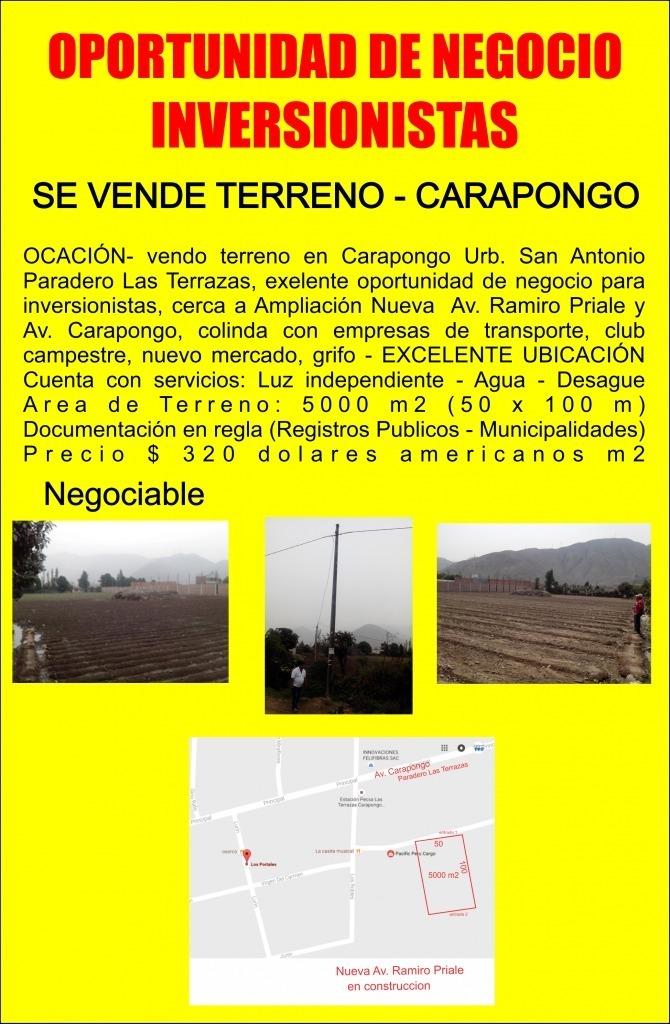 se vende terreno carapongo