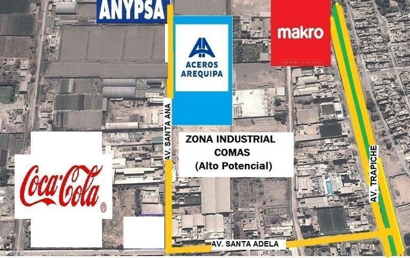 Terreno Industrial en Comas, 12,686 m2 US$ 280 m2