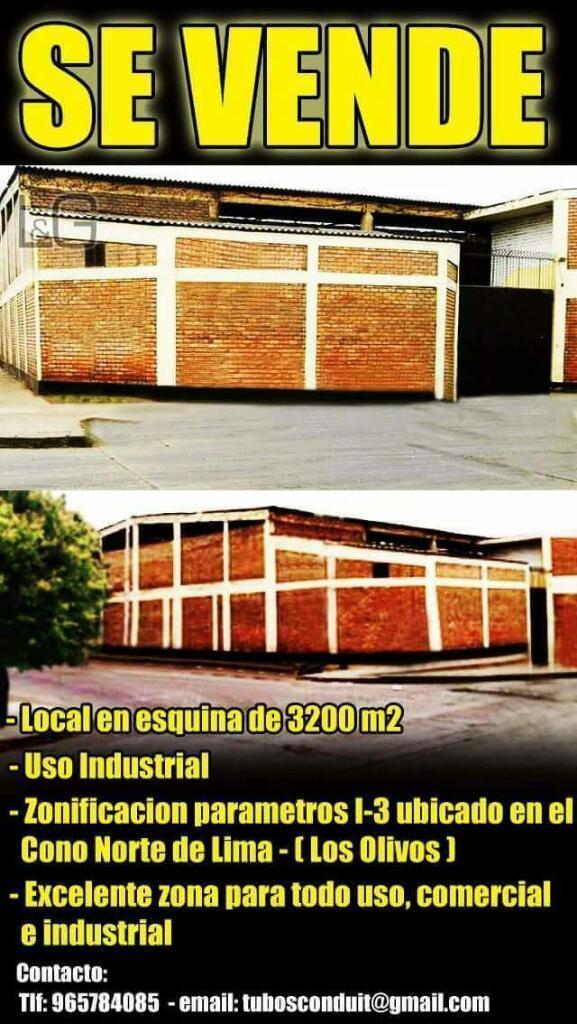 Vendo Local Industrial 3100m2 Los Olivos