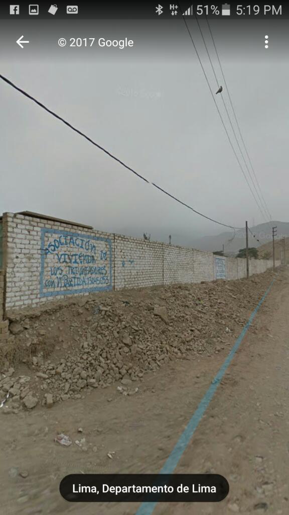 Vendo Terreno de 120 M2 en Huachipa