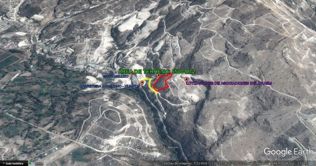 Se vente terreno de 5 mil metros cuadros por ocasión, a 100 metros de la carretera en Totora