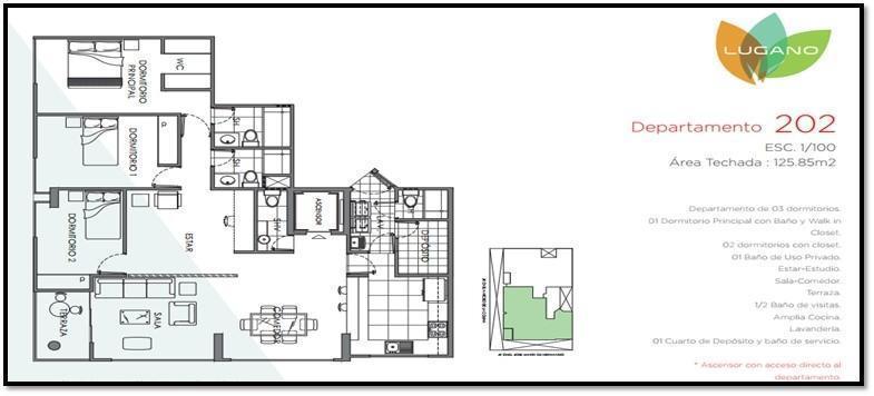 Exclusivo Dpto. 3 dorms. Las Gardenias Surco Entrega Octubre 2017