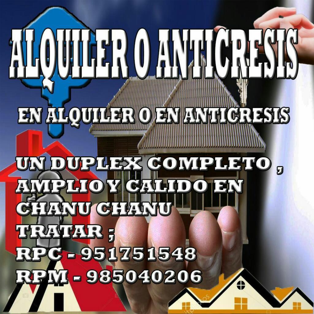 Alquiler O Anticresis Departamento