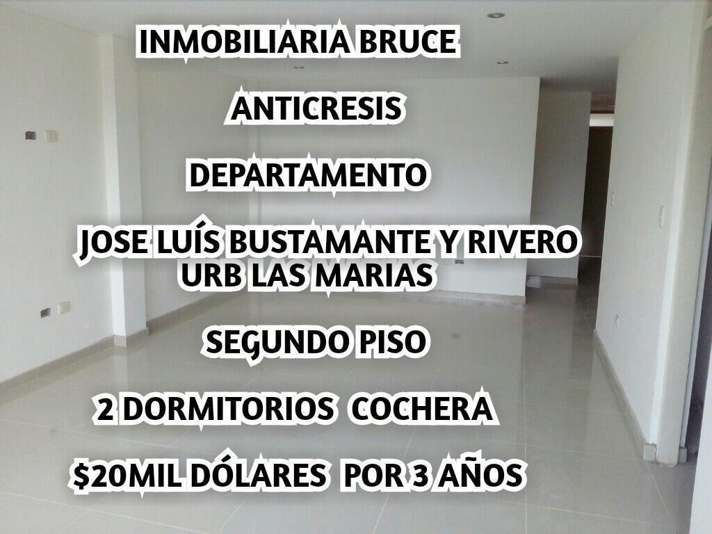 Anticresis Jose Luis Bustamante Y Rivero Departamento Segundo Piso con Cochera