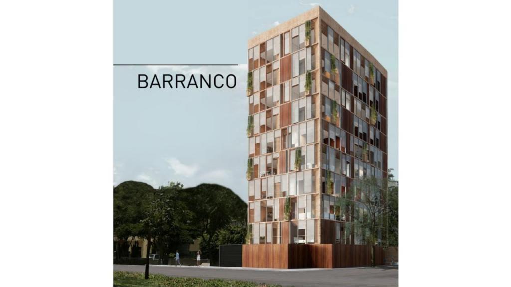 BARRANCO, MODERNO DEPARTAMENTO. Loft exterior en segundo piso